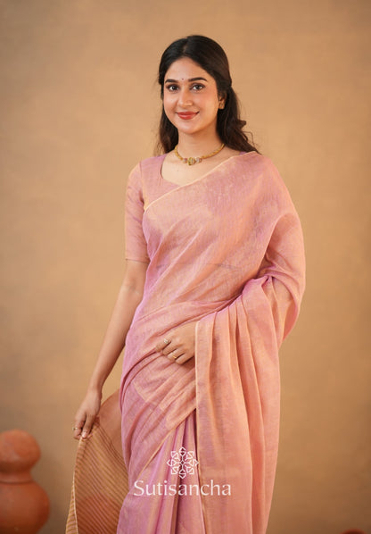 Dhiyona SS Tissue Charm Light and Lustrous Linen Saree