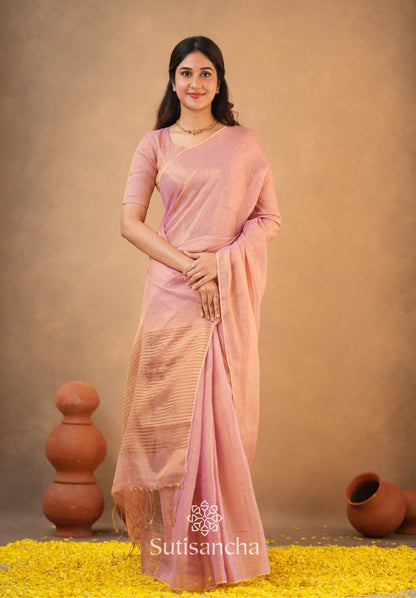 Dhiyona SS Tissue Charm Light and Lustrous Linen Saree