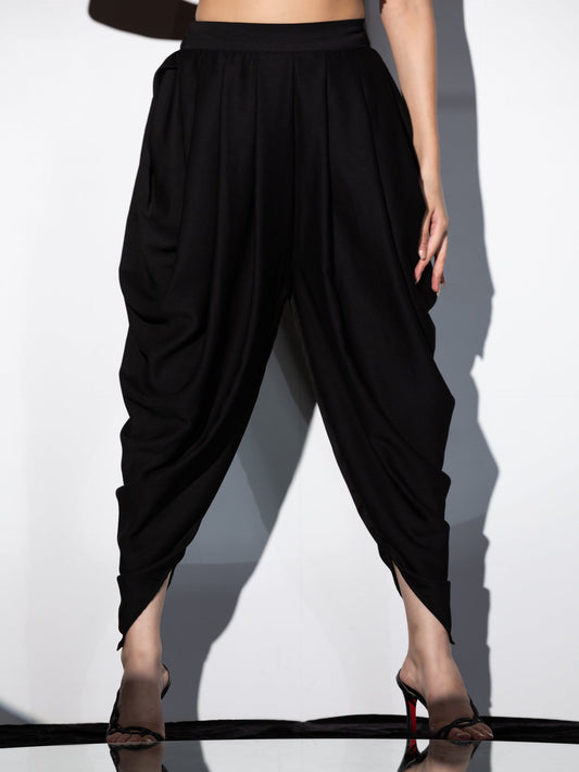 Dhiyona ST Black Korean Dhoti Pant