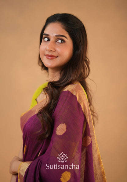 Dhiyona SS Sutisancha Woven Heritage Handloom Cotton Saree