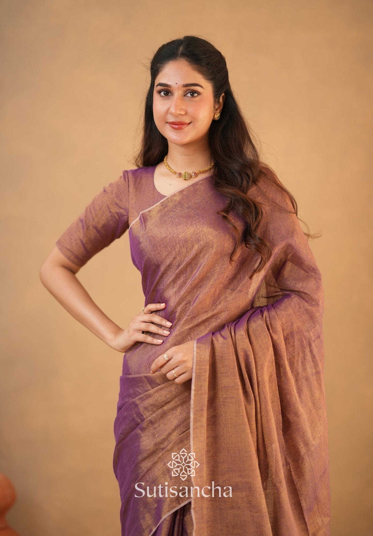 Dhiyona SS Tissue Charm Light and Lustrous Linen Saree