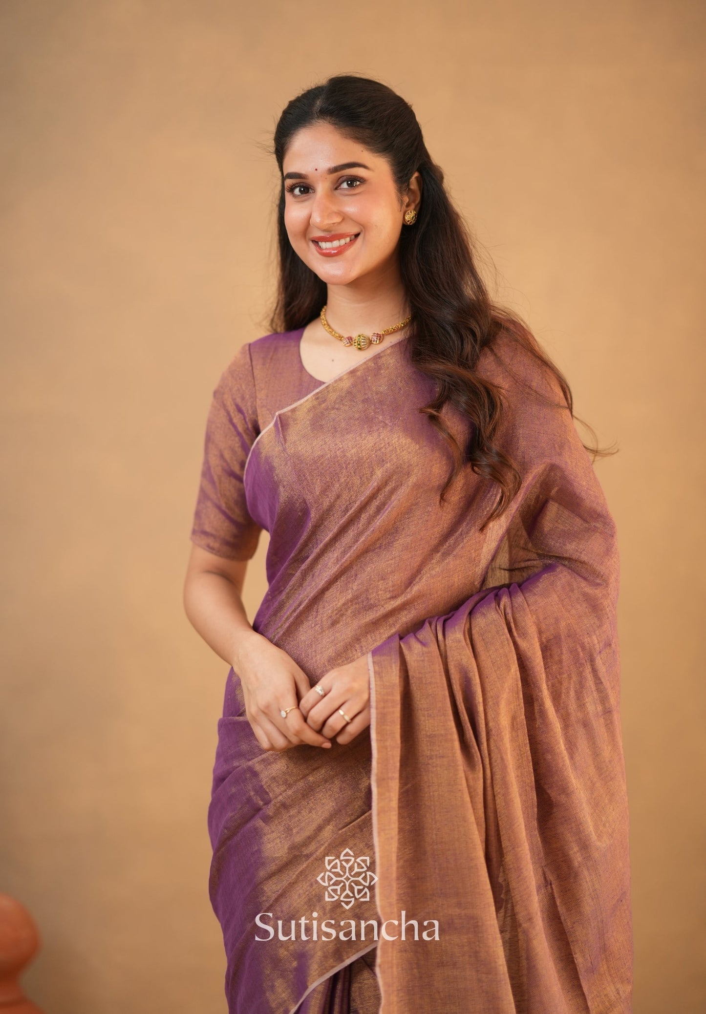 Dhiyona SS Tissue Charm Light and Lustrous Linen Saree