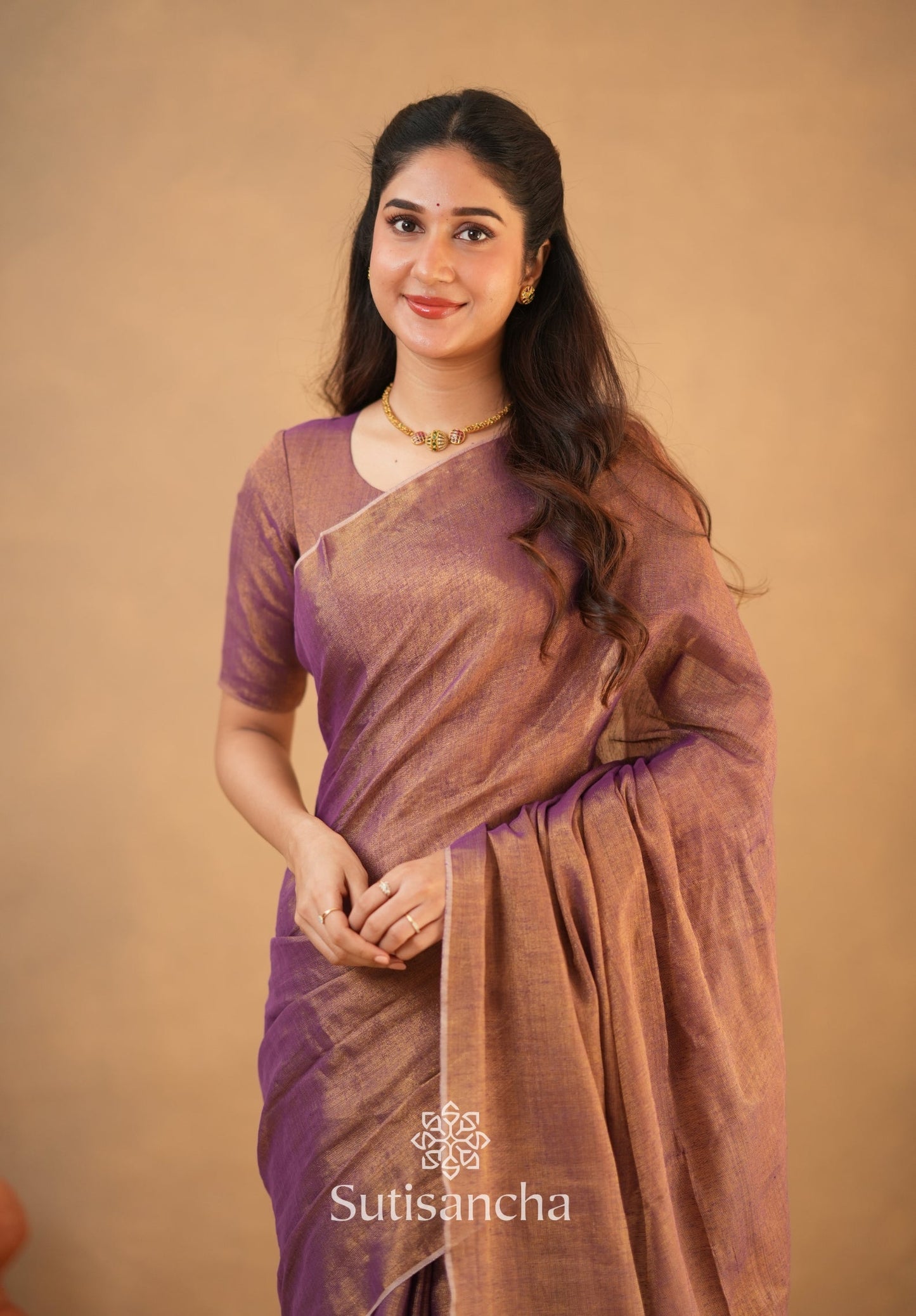 Dhiyona SS Tissue Charm Light and Lustrous Linen Saree
