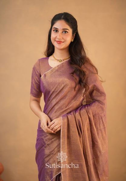Dhiyona SS Tissue Charm Light and Lustrous Linen Saree