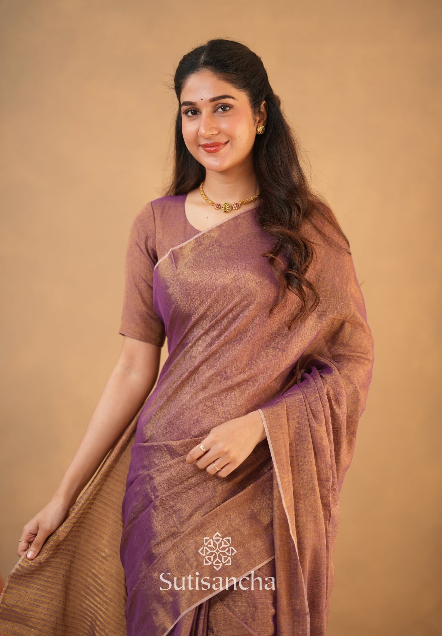 Dhiyona SS Tissue Charm Light and Lustrous Linen Saree