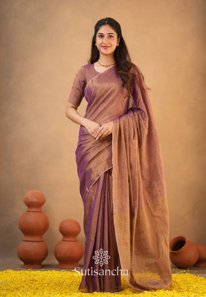 Dhiyona SS Tissue Charm Light and Lustrous Linen Saree
