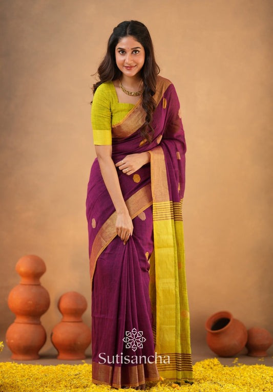 Dhiyona SS Sutisancha Woven Heritage Handloom Cotton Saree