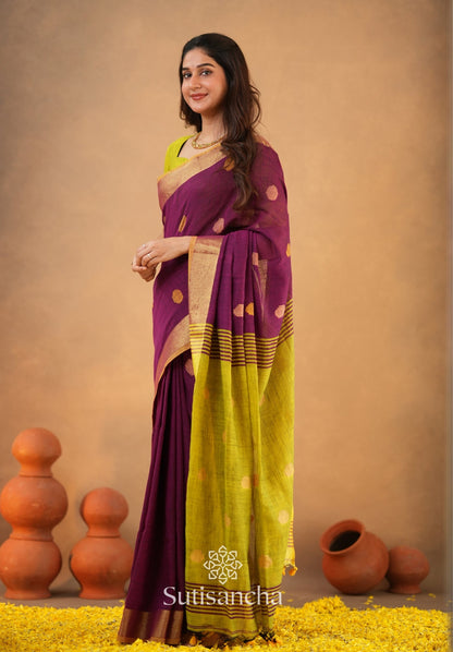 Dhiyona SS Sutisancha Woven Heritage Handloom Cotton Saree