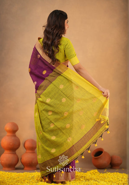 Dhiyona SS Sutisancha Woven Heritage Handloom Cotton Saree