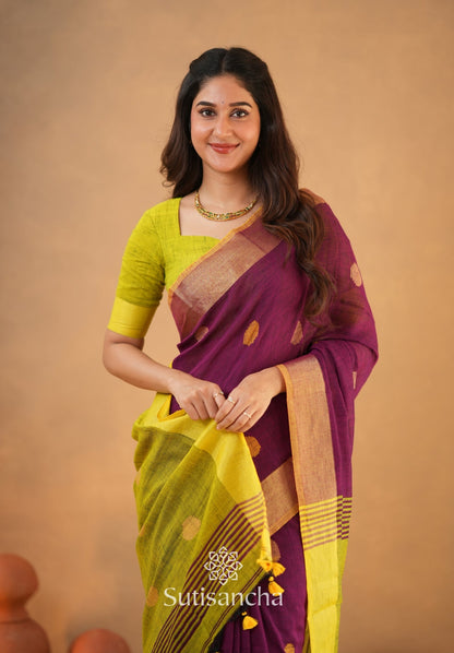 Dhiyona SS Sutisancha Woven Heritage Handloom Cotton Saree