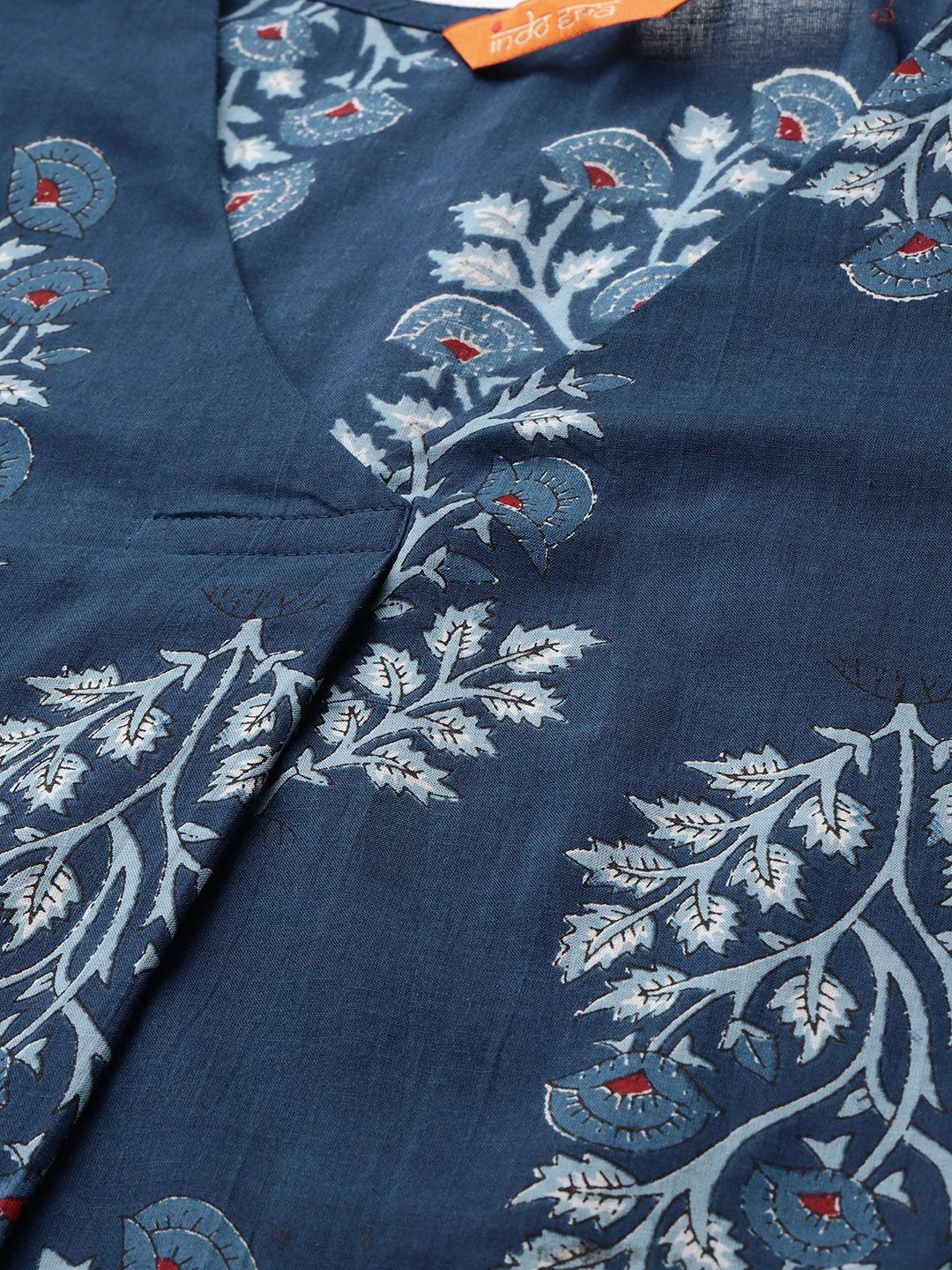 Dhiyona IE Women Floral Printed Regular Pure Cotton Kurta with Trousers