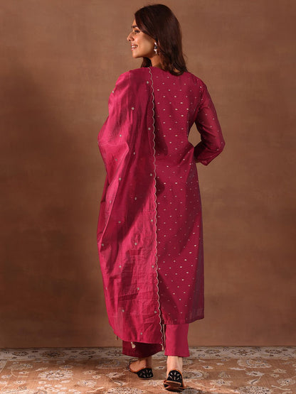 Dhiyona LL Women Ethnic Motifs Embroidered Kurta with Palazzo & Dupatta
