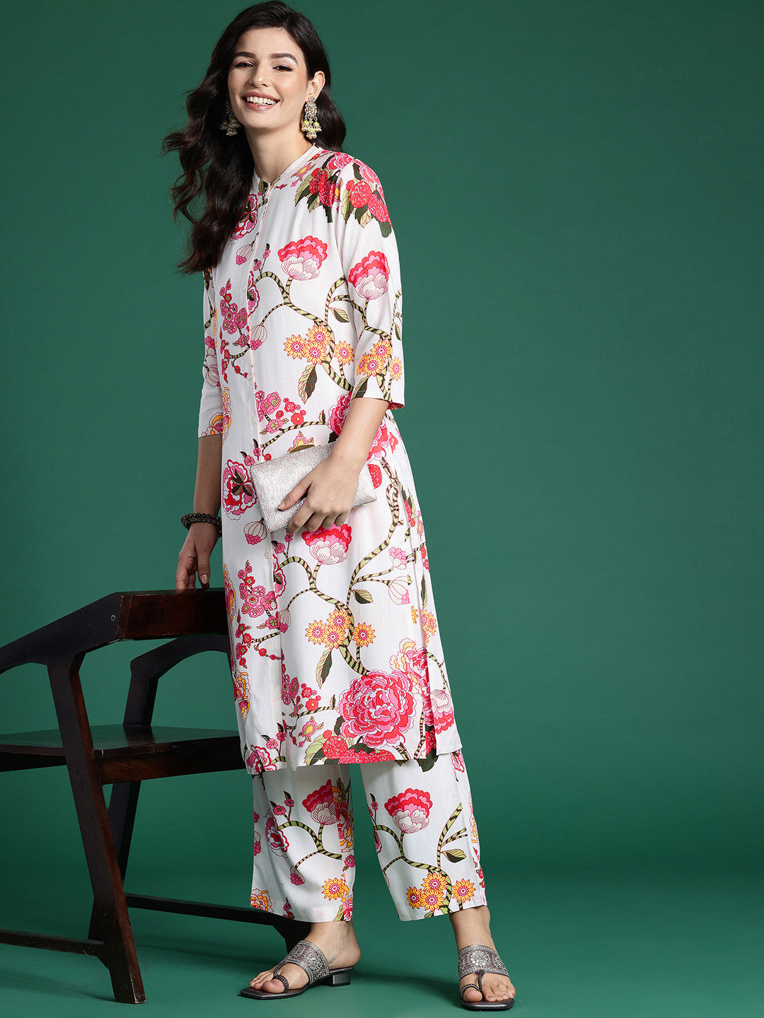 Floral Printed Kurta with Palazzos