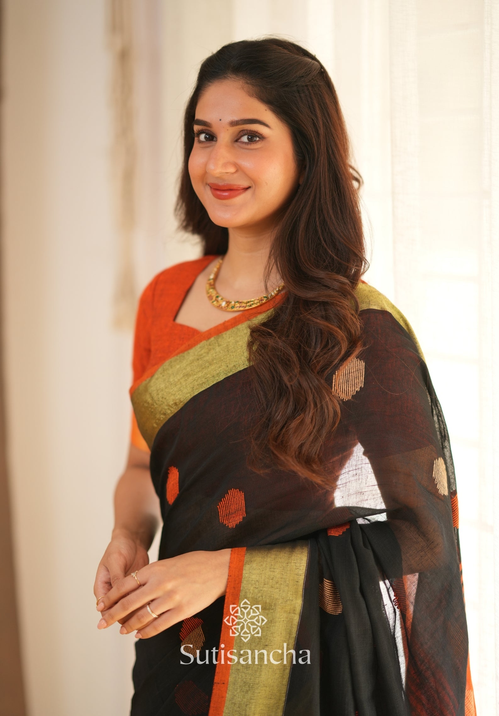 Dhiyona SS Sutisancha Woven Heritage Handloom Cotton Saree