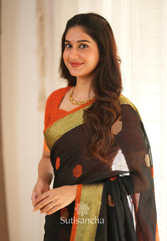 Dhiyona SS Sutisancha Woven Heritage Handloom Cotton Saree