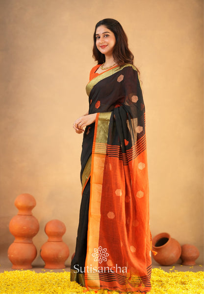 Dhiyona SS Sutisancha Woven Heritage Handloom Cotton Saree