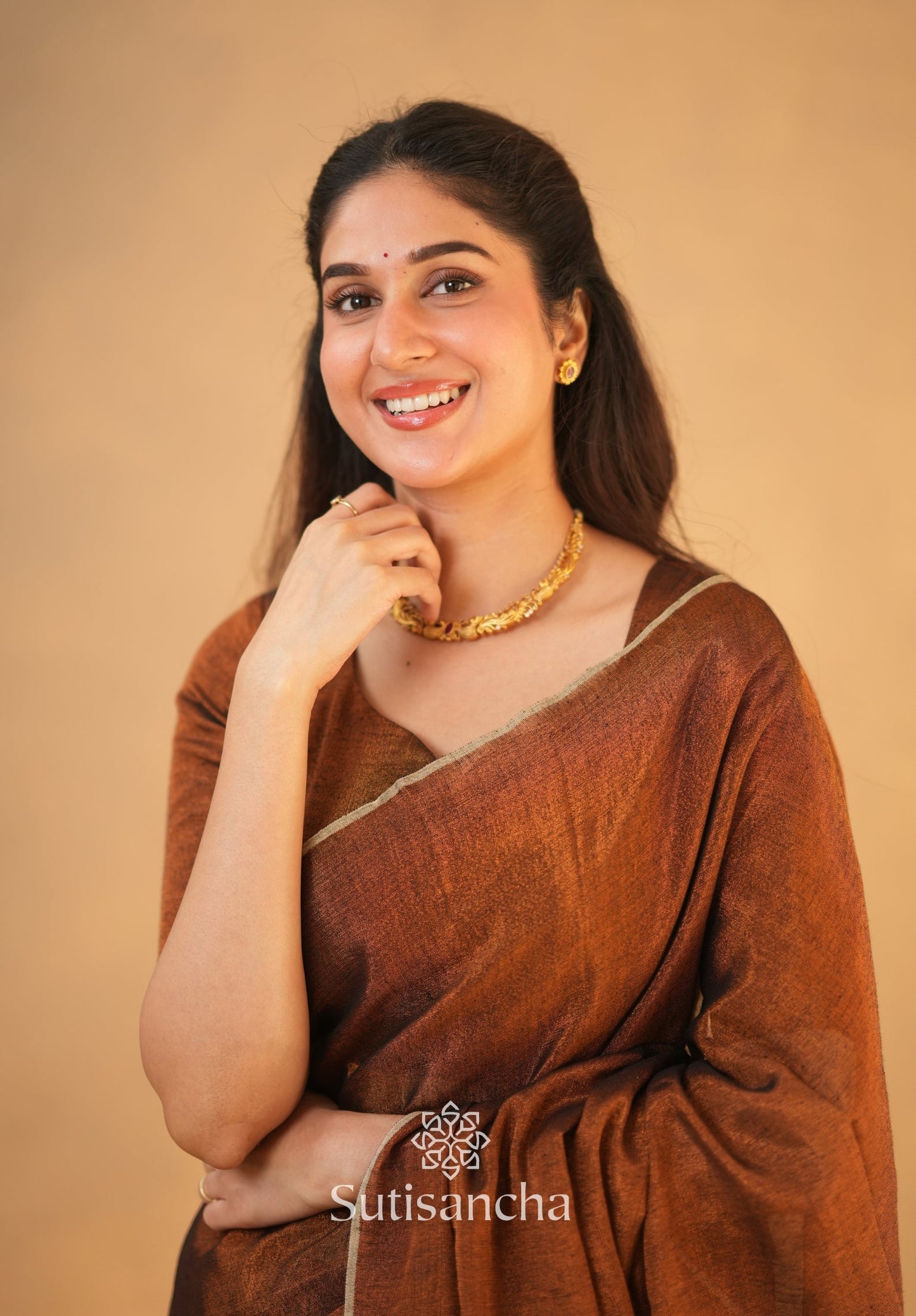 Dhiyona SS Tissue Charm Light and Lustrous Linen Saree