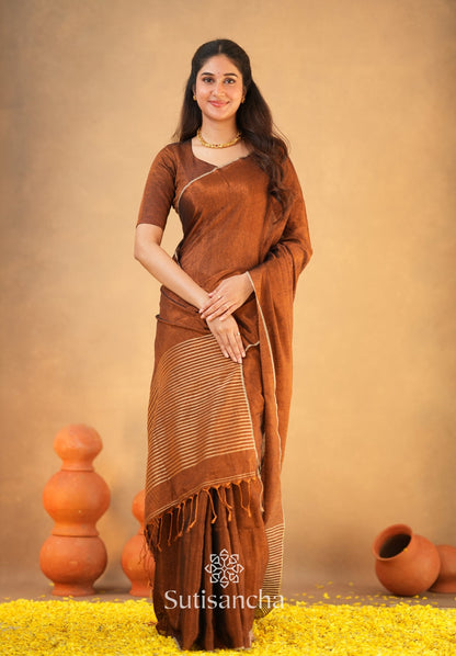 Dhiyona SS Tissue Charm Light and Lustrous Linen Saree
