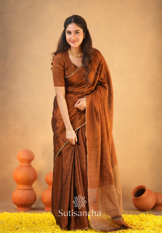 Dhiyona SS Tissue Charm Light and Lustrous Linen Saree