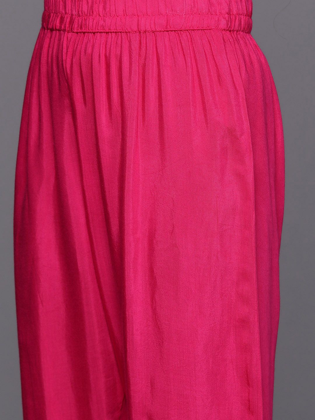 Dhiyona VA Ethnic Motifs Jacquard Kurta with Palazzos & Dupatta