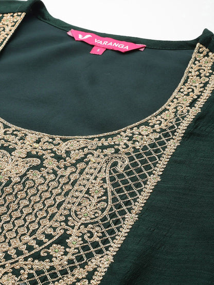 Dhiyona VA Women Ethnic Motifs Embroidered Regular Republic Day Kurta with Palazzos & With Dupatta
