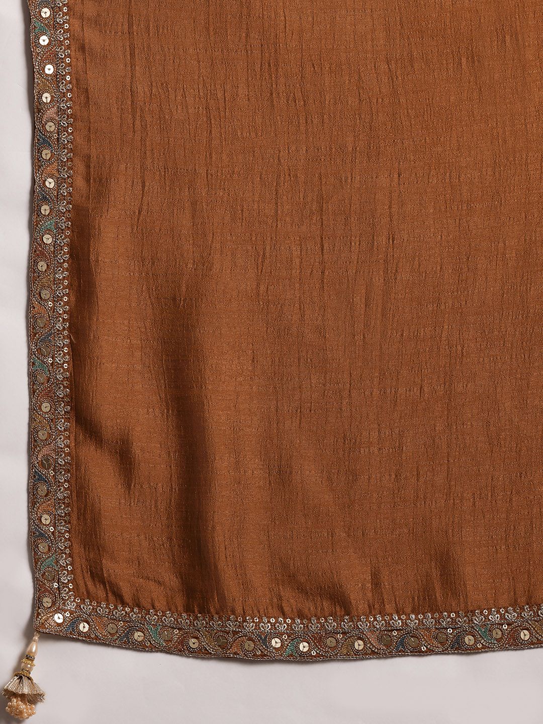 Dhiyona LL Ethnic Motifs Embroidered Sequinned Kurta with Palazzos & With Dupatta