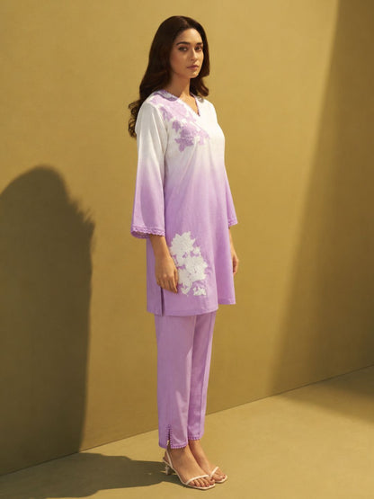 Itrh periwinkle applique co-ord set