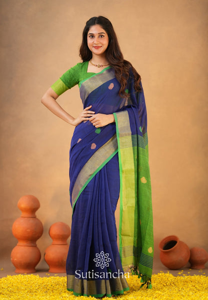 Dhiyona SS Sutisancha Woven Heritage Handloom Cotton Saree