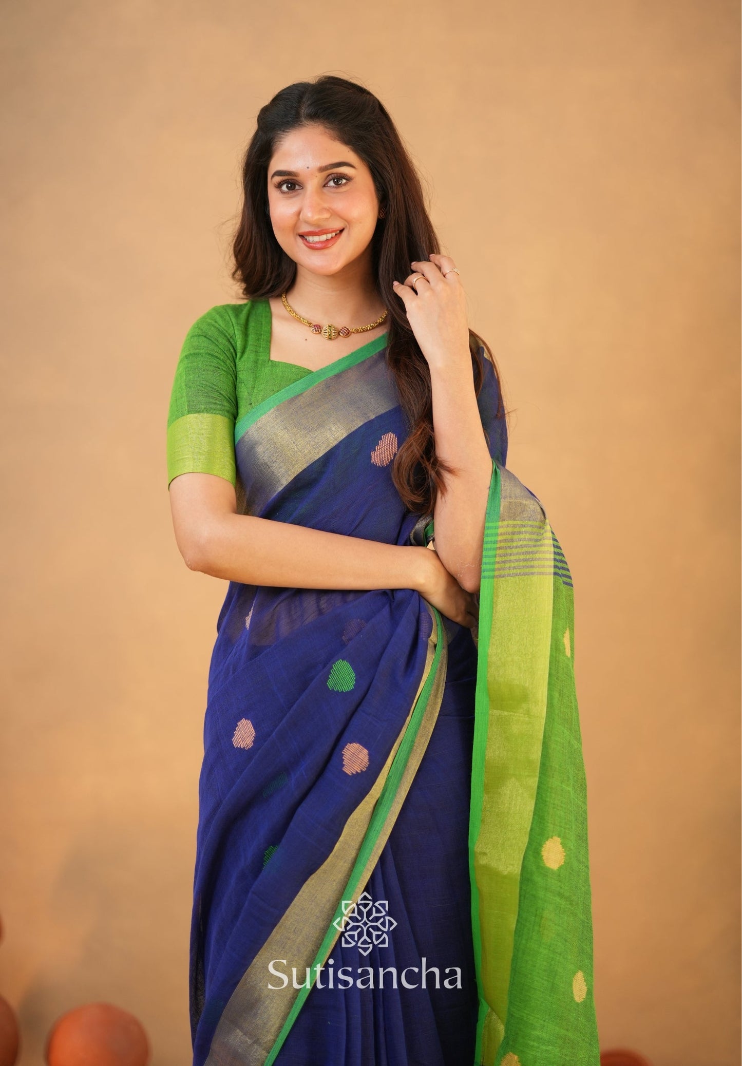 Dhiyona SS Sutisancha Woven Heritage Handloom Cotton Saree