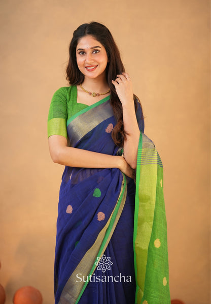 Dhiyona SS Sutisancha Woven Heritage Handloom Cotton Saree