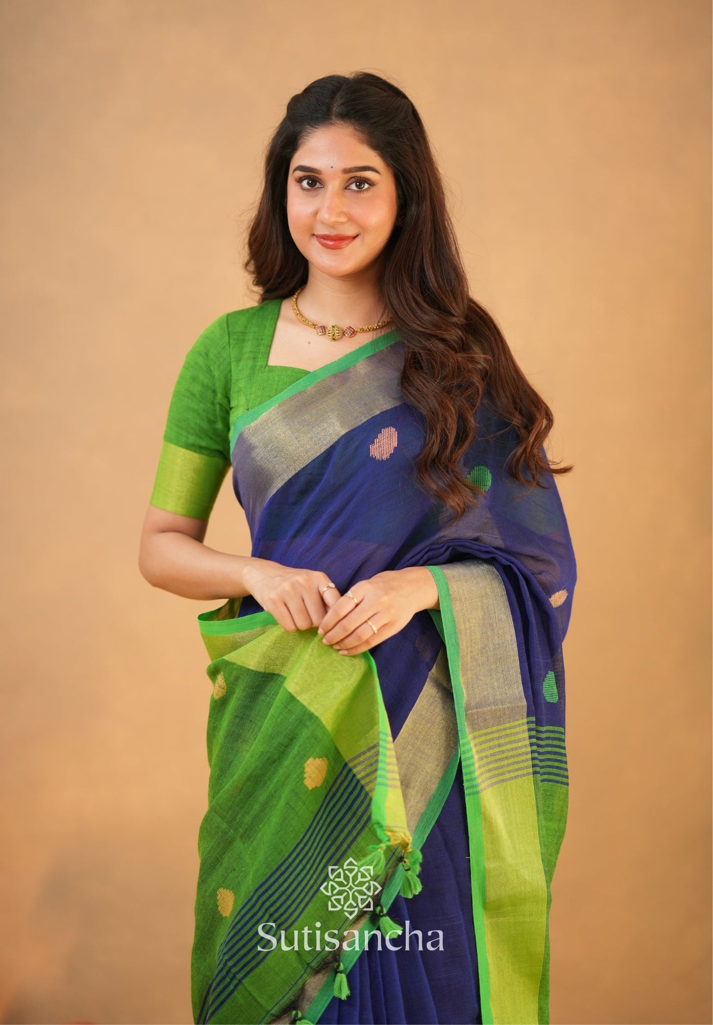Dhiyona SS Sutisancha Woven Heritage Handloom Cotton Saree