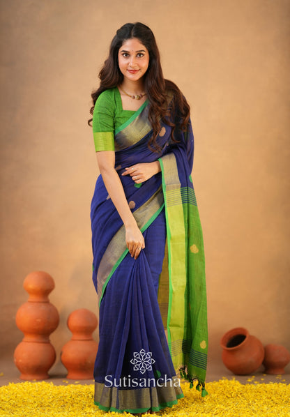 Dhiyona SS Sutisancha Woven Heritage Handloom Cotton Saree