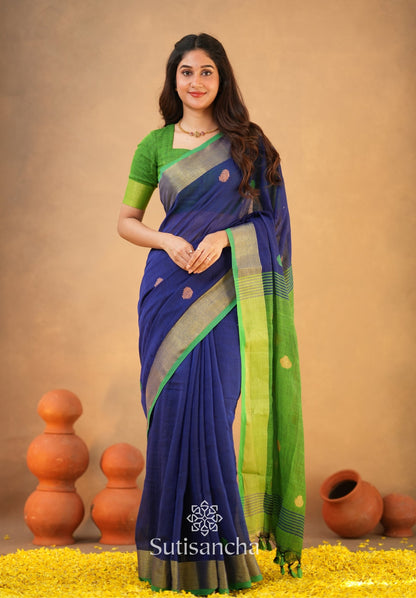 Dhiyona SS Sutisancha Woven Heritage Handloom Cotton Saree