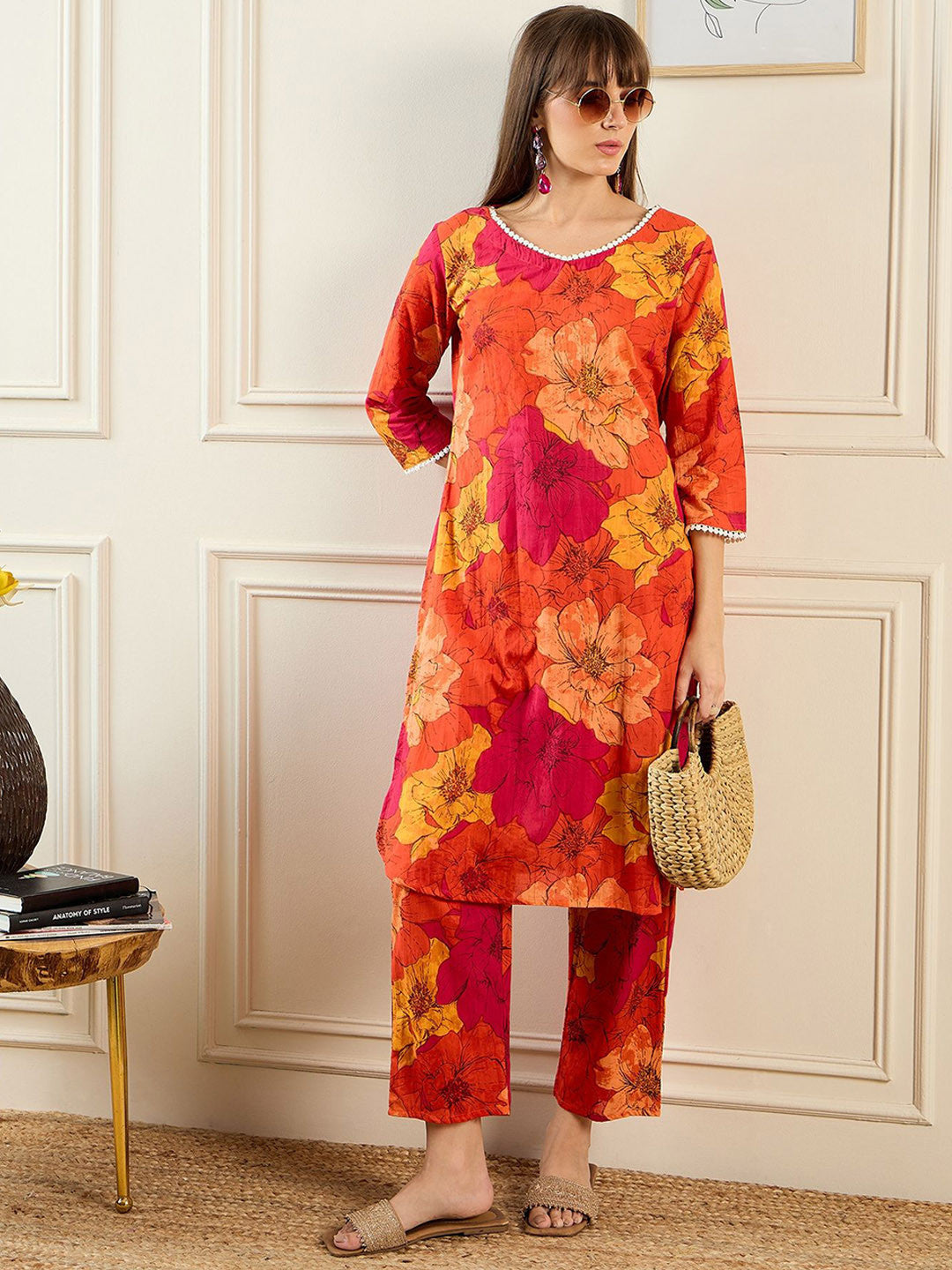 Women Orange Kurta Sets