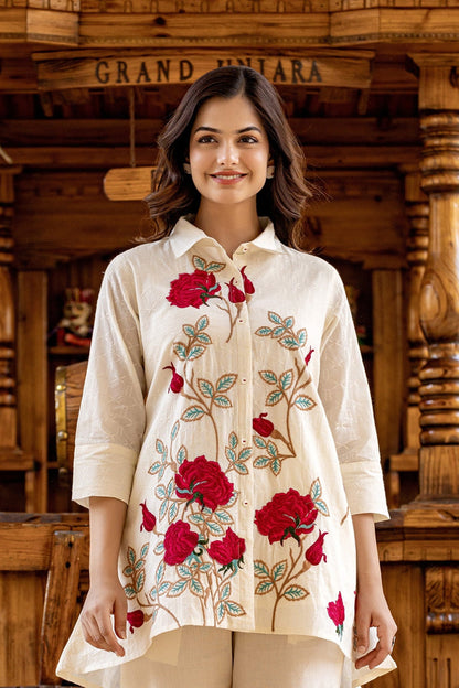 SNEHA ANGEL EMBROIDERED COTTON CO-ORD SET