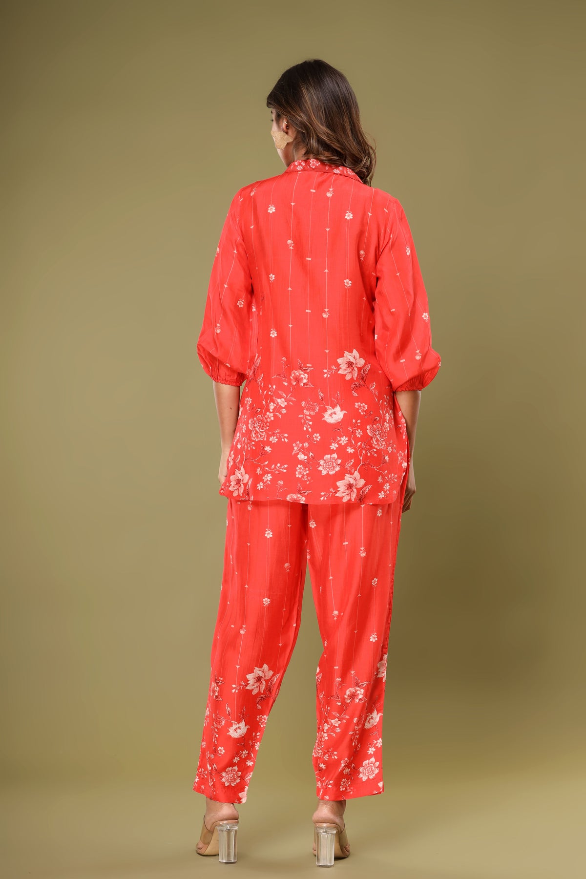 Roshni Crimson Muslin Co-ord Set