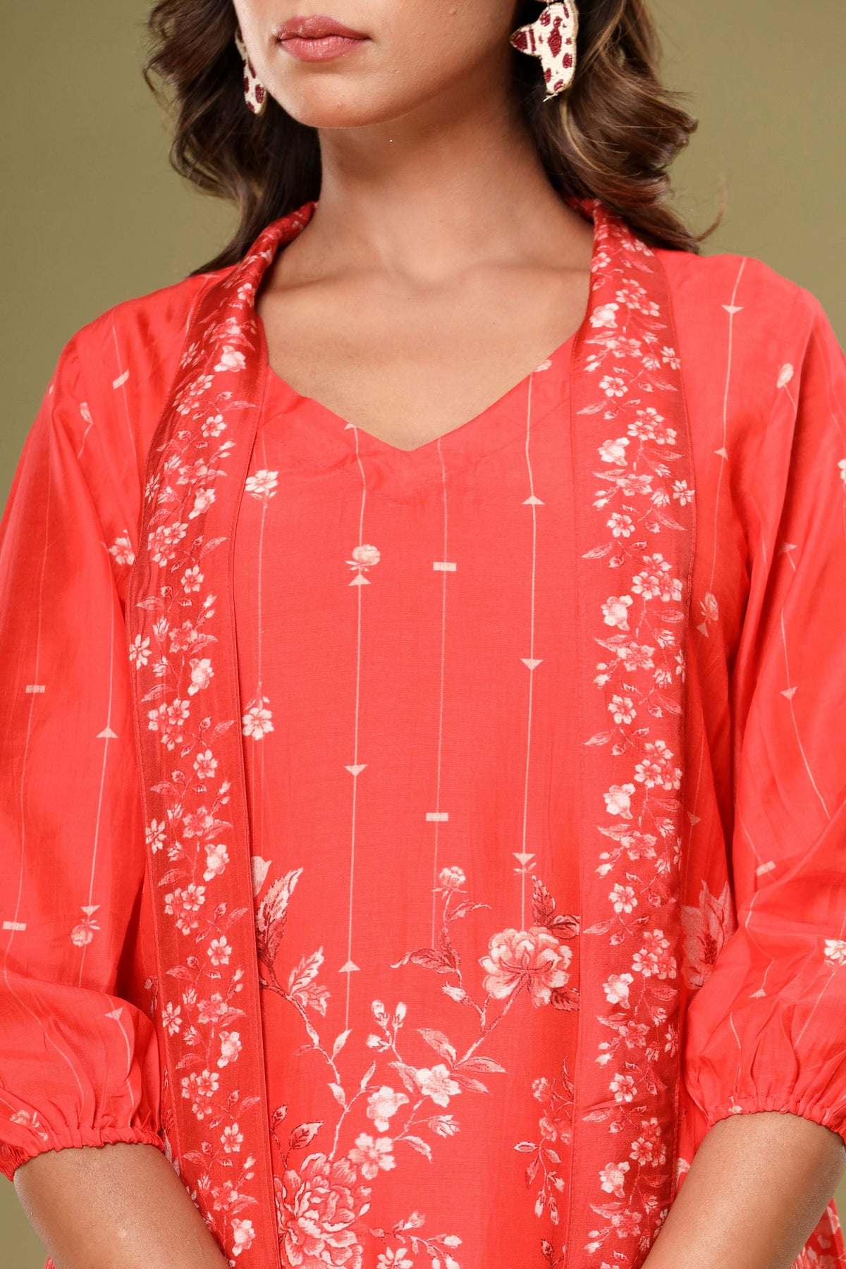 Roshni Crimson Muslin Co-ord Set