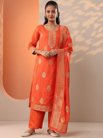 Women Ethnic Motifs Printed Kurta with Palazzo & Dupatta