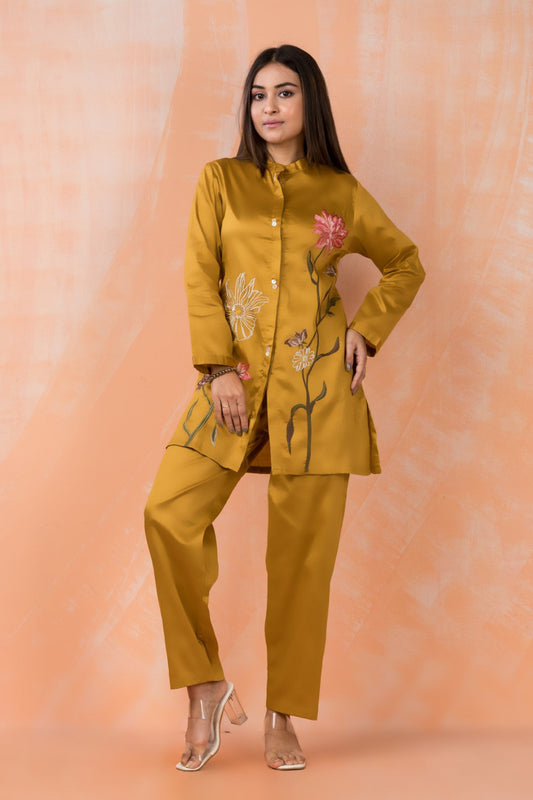 AutumnLane Sabhya Marigold Embroidery Co-ord Set