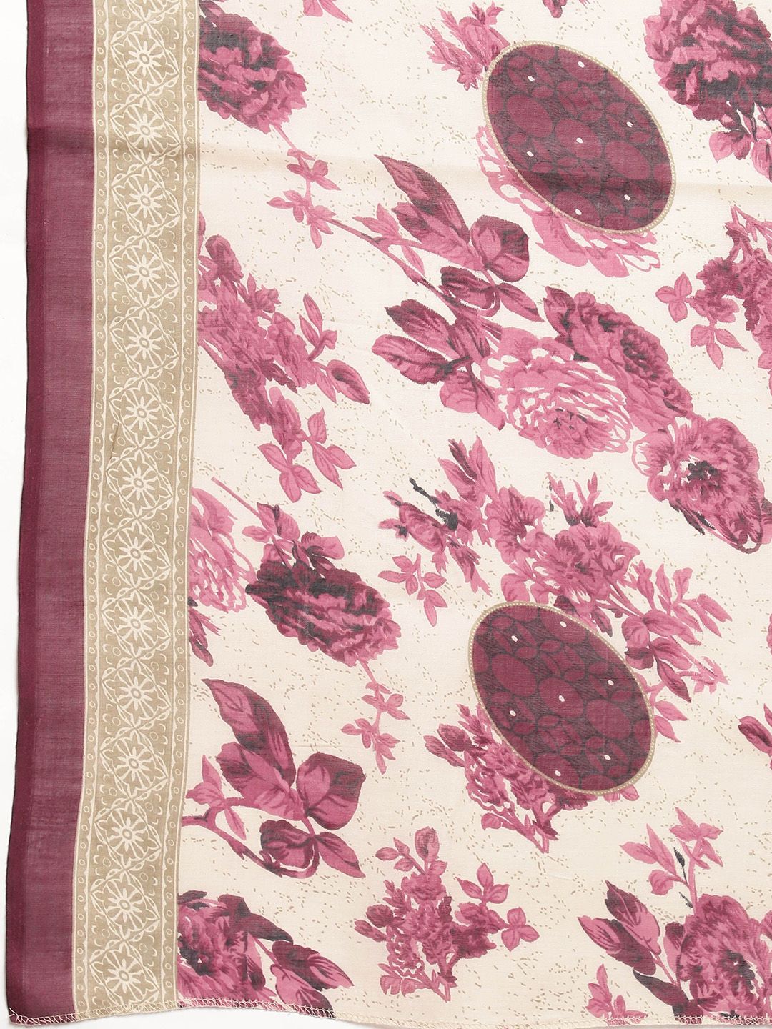 Dhiyona KL Women Geometric Printed V-Neck Regular Kurti with Salwar & Dupatta