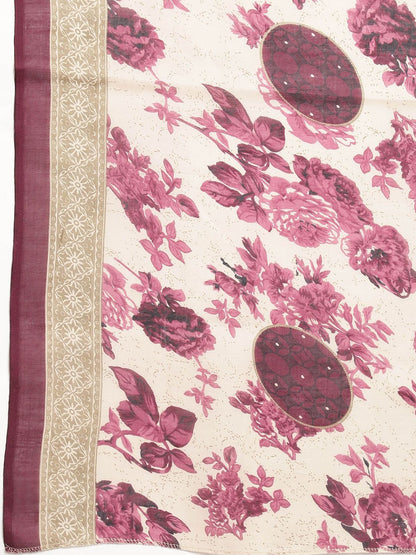 Dhiyona KL Women Geometric Printed V-Neck Regular Kurti with Salwar & Dupatta
