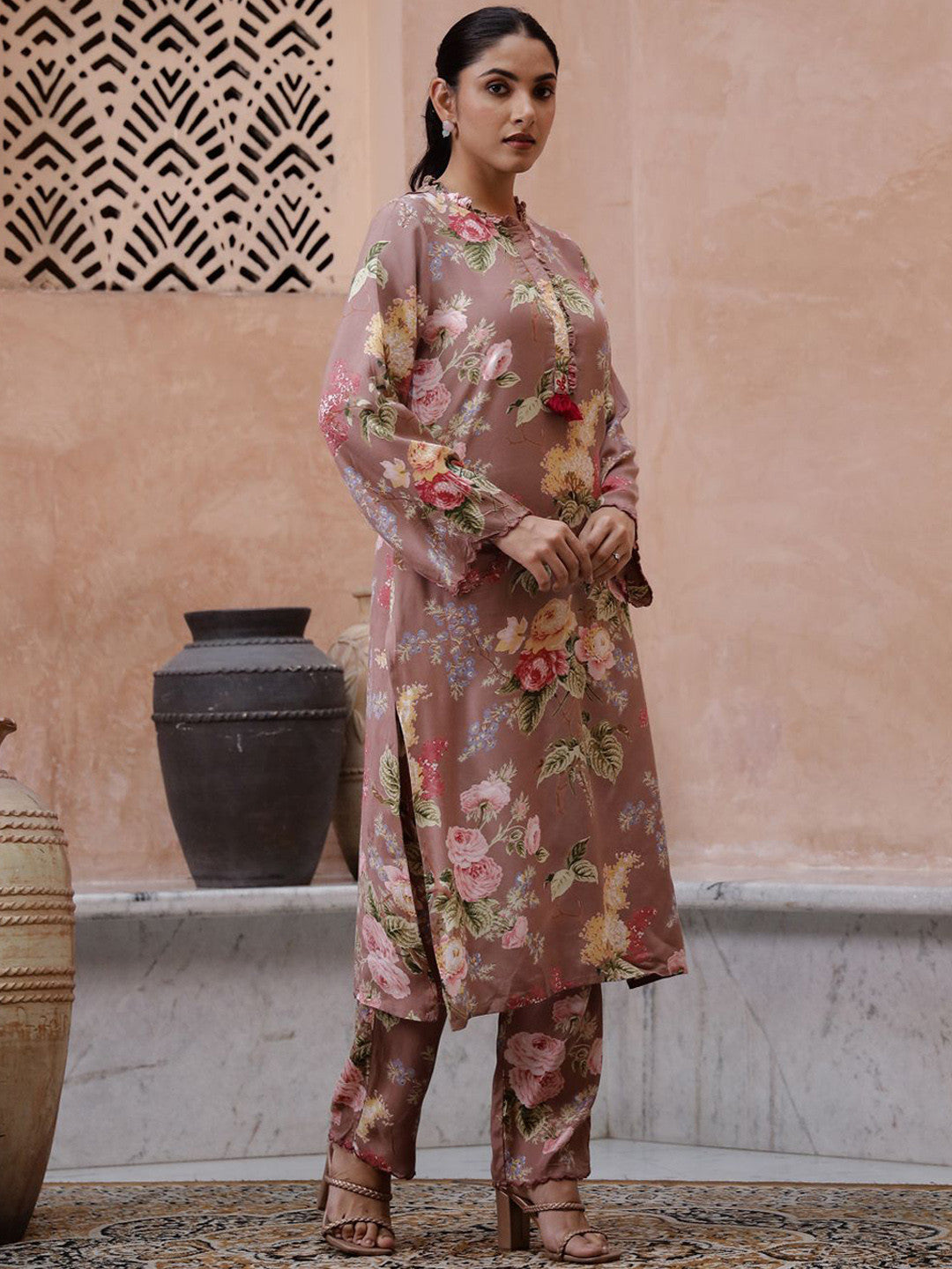 Floral Printed Kurta with Trouser