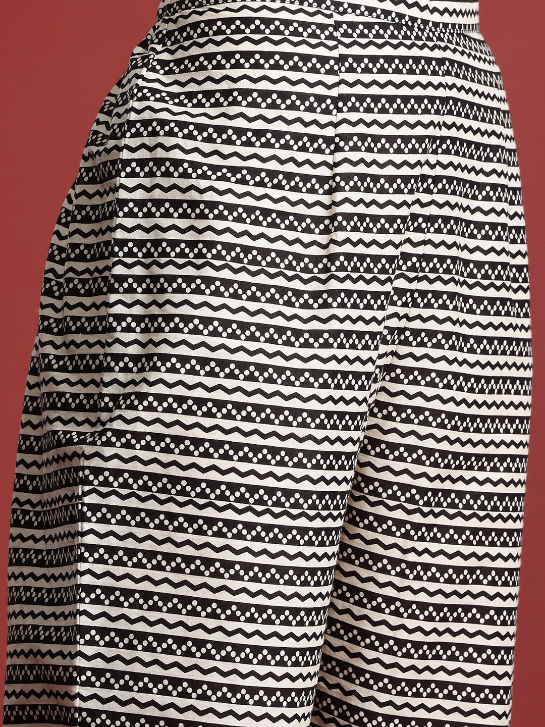 Dhiyona IE Ethnic Motifs Printed Pure Cotton Kurta with Trousers