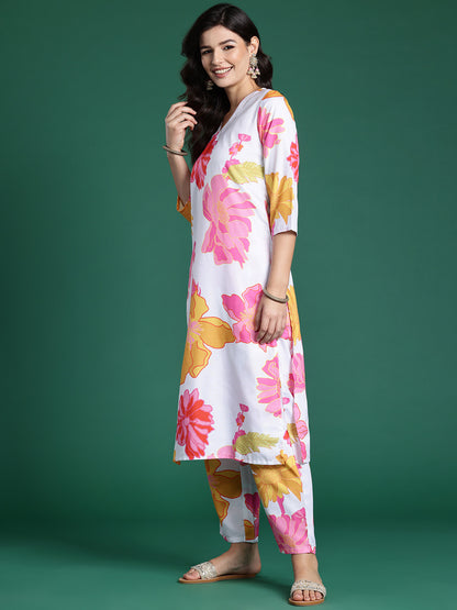 Floral Printed Kurta with Trousers