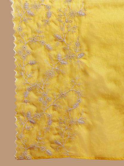 Dhiyona KL Women Panelled Thread Work Kurta with Palazzos & With Dupatta