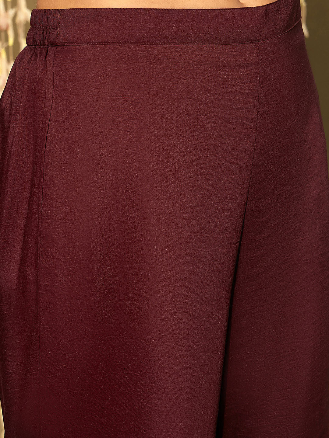Floral Embroidered Thread Work Kurta With Trousers & Dupatta