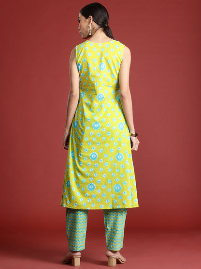 Bandhani Printed Pure Cotton Kurta with Trousers