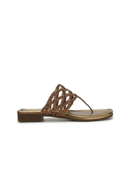 Dhiyona AK Textured Open Toe Flats
