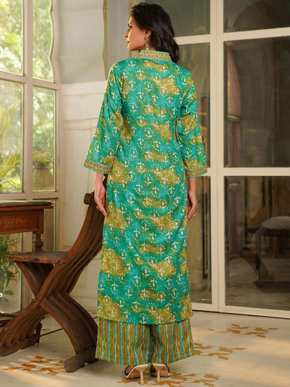 Dhiyona KL Women Ethnic Motifs Printed Kurta with Palazzo & Dupatta