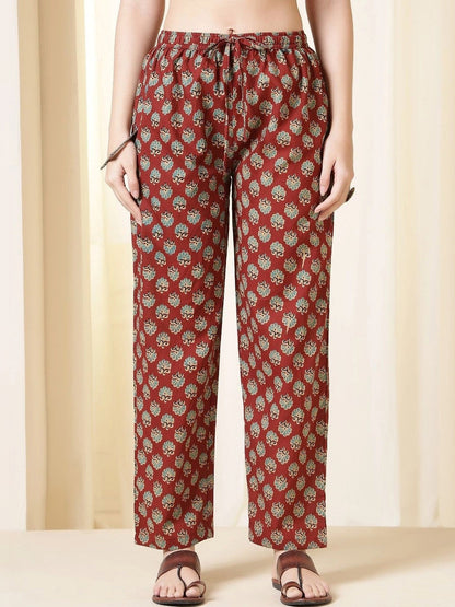 Women Ethnic Motifs Printed Regular Pure Cotton Kurta with Palazzos & With Dupatta